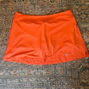 Nike Orange Skort Women’s Size XL Dri-FIT Tennis Golf Running Athletic Skirt